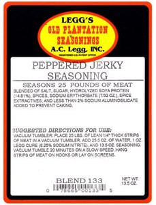 Blend 133 Peppered Jerky Seasoning A.C. Legg Butcher Supply Company